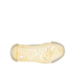 Sole detail of Dolce & Gabbana Multicolor Silver Logo Low Top NS1 Sneakers Shoes with engraved logo.