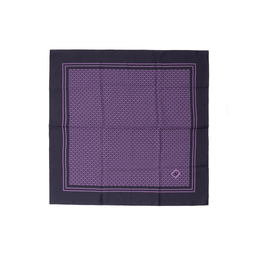 Dolce & Gabbana Purple Silk Pocket Square