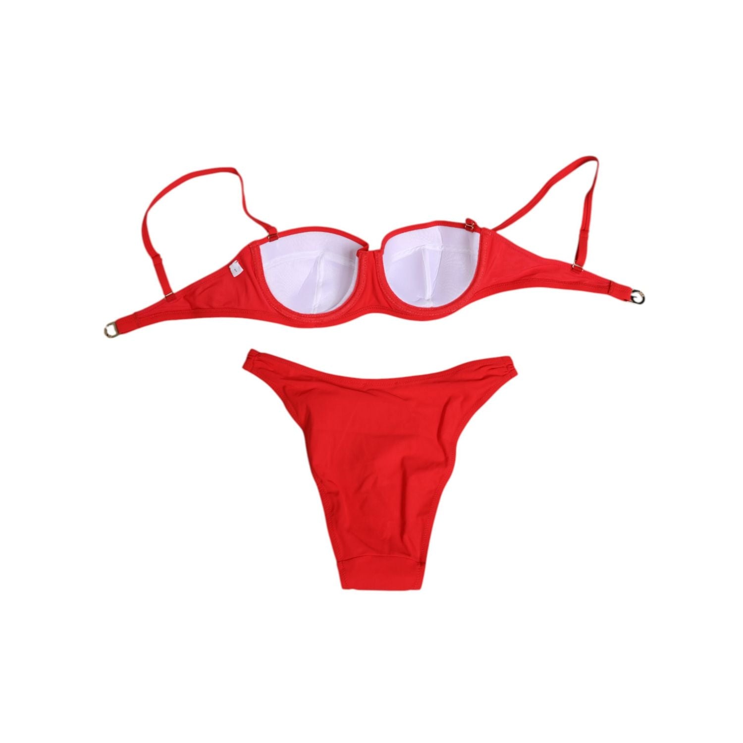 Dolce & Gabbana Red Nylon Swimsuit 2 Piece Top Bottom Swimwear