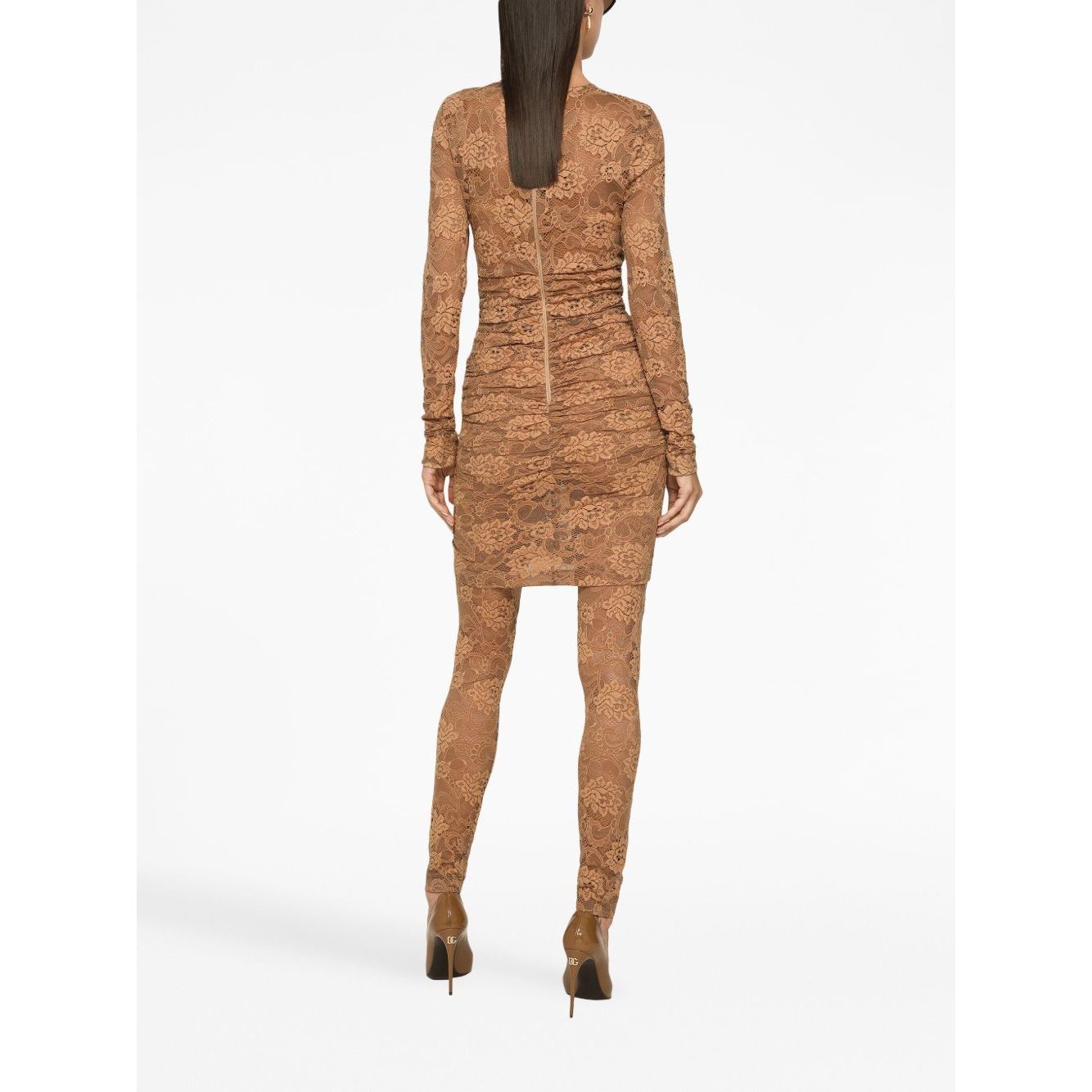 Dolce & Gabbana Short floral lace dress