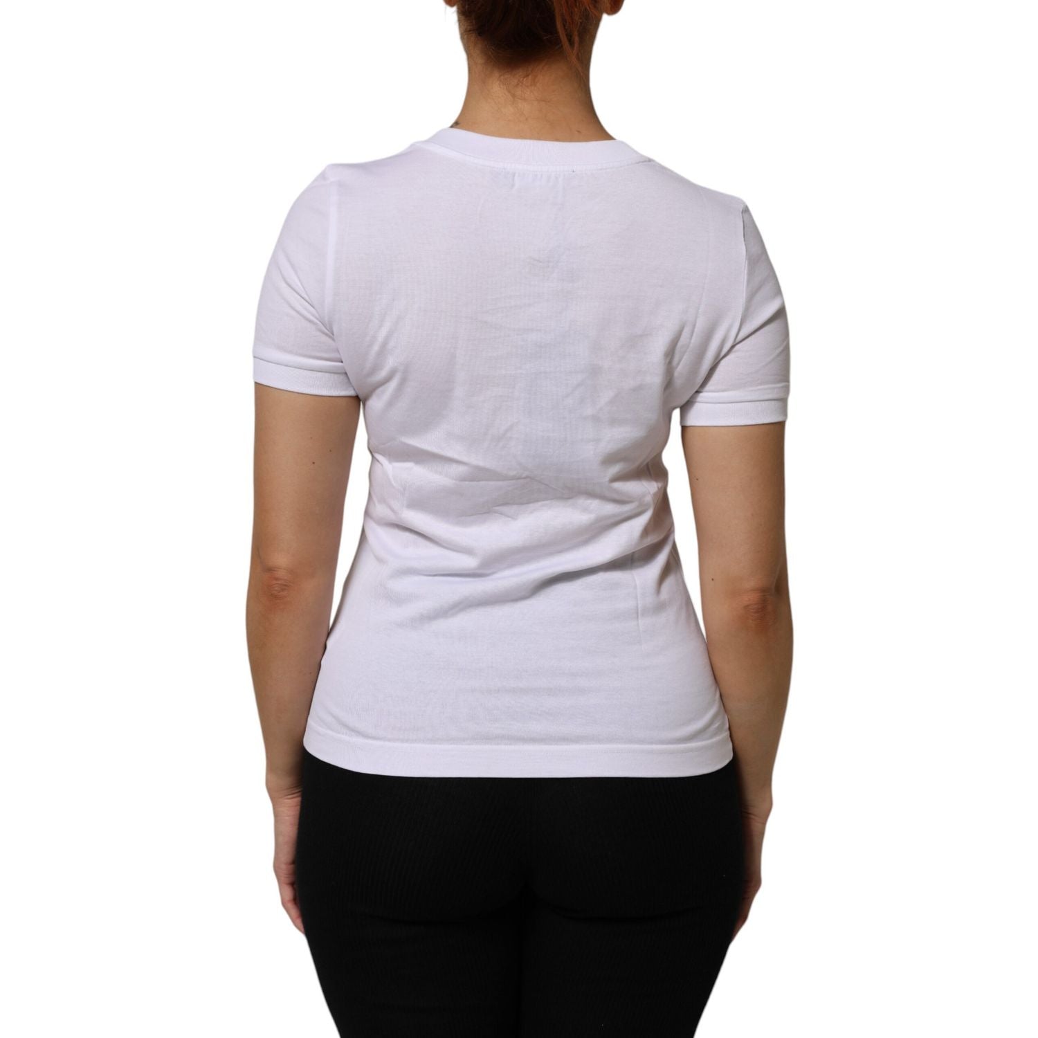 Dolce & Gabbana T-Shirt White Cotton Round Neck Short Sleeves I