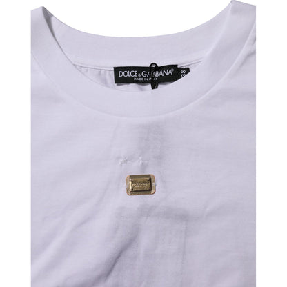 Dolce & Gabbana T-Shirt White Cotton Round Neck Short Sleeves I
