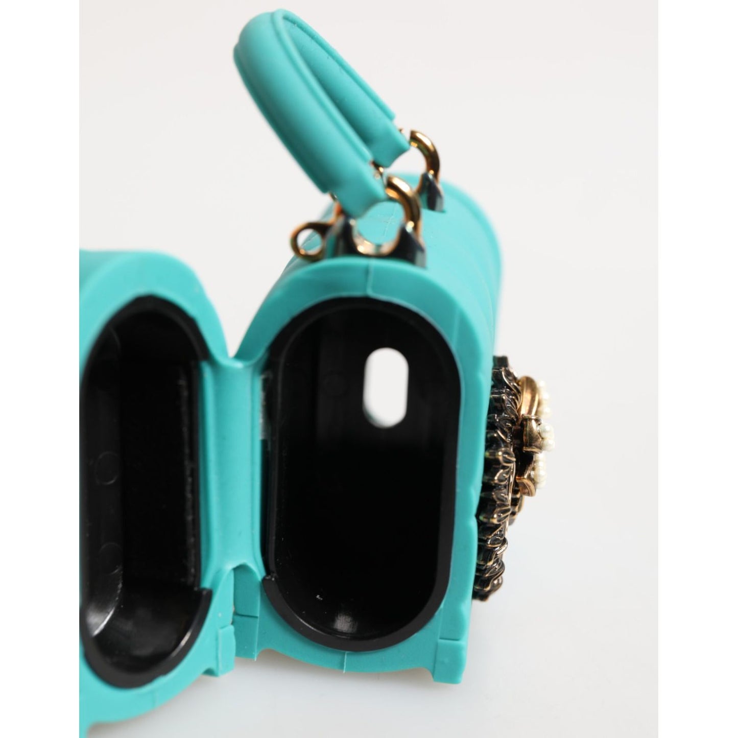 Dolce & Gabbana Turquoise Silicone Devotion Heart Cover Bag Airpods Case