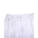 Dolce & Gabbana White Cotton Dress Slim Formal Trouser Pants