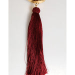 Dolce & Gabbana White Pearl Resin Gold Metal Red Tassel Pendant Bag
