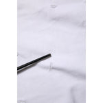 Close-up of Dolce & Gabbana White Ripped Mid Waist Casual Bermuda Short showing ripped details and fabric texture.