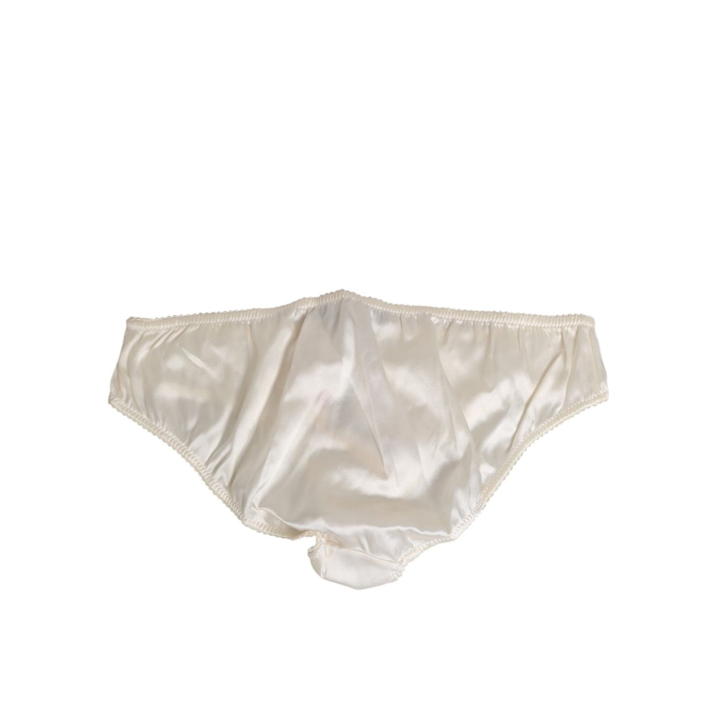 Dolce & Gabbana White Silk Satin Lingerie Panty Underwear