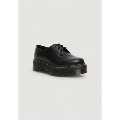 Dr. Martens Black Leather Lace-Up Boots with thick sole for style and durability