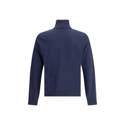 Dsquared² Blue Fleece Wool Turtleneck