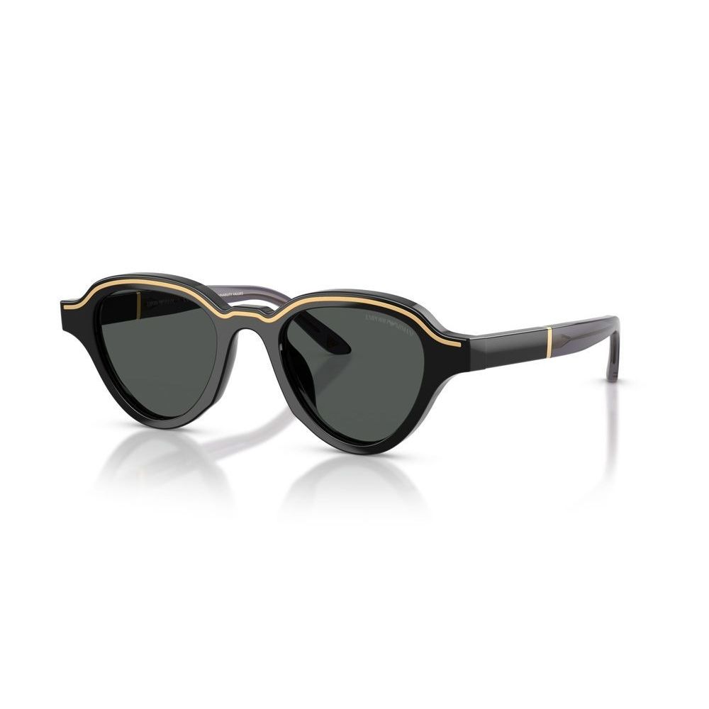 EMPORIO ARMANI MOD. EA 4264U acetate sunglasses for gent, stylish black and gold design, high-quality eyewear