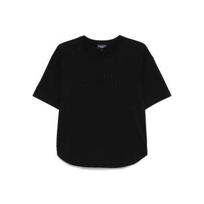 Emporio Armani logo embroidered T-shirt