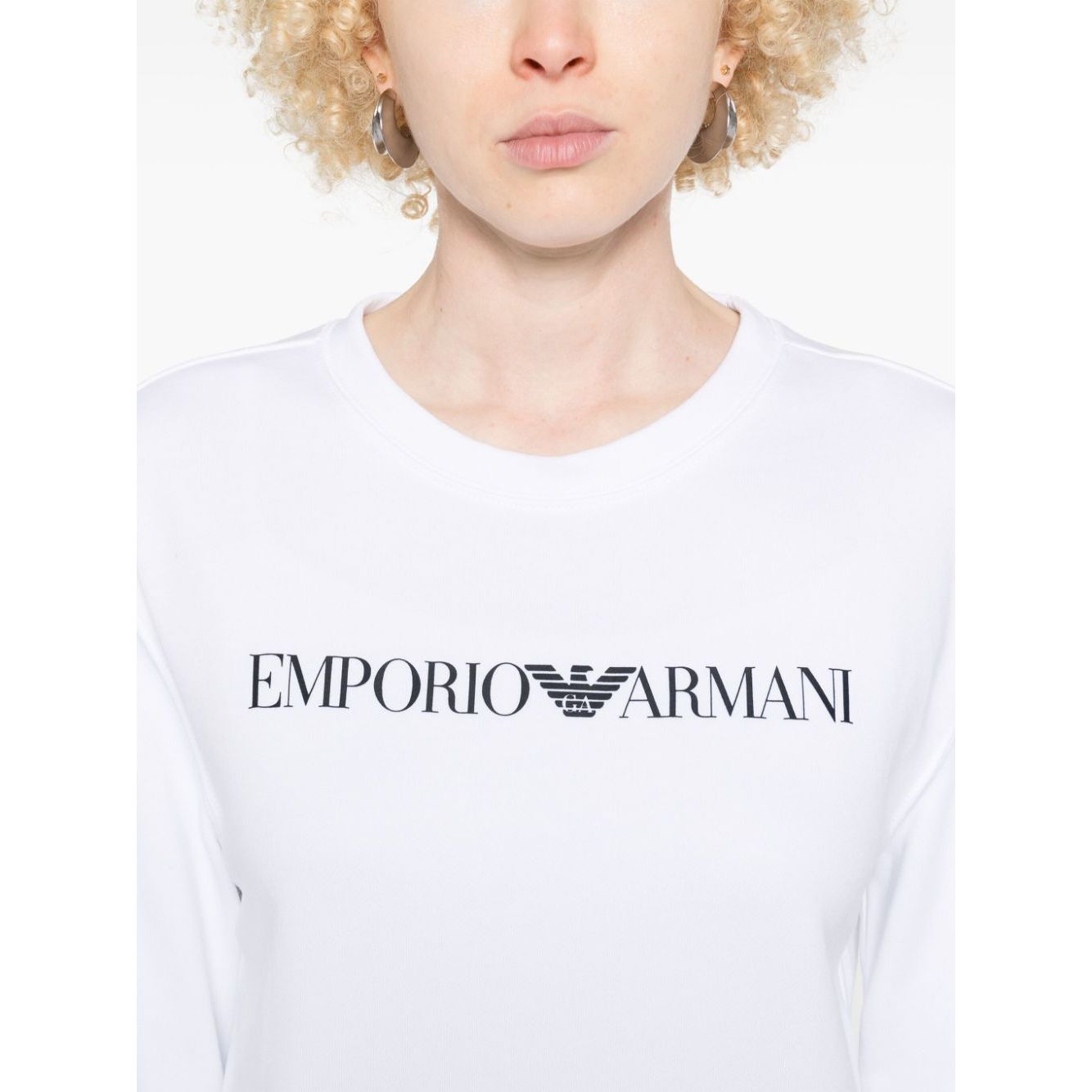Emporio Armani logo-print organic-cotton Sweatshirt Topwear