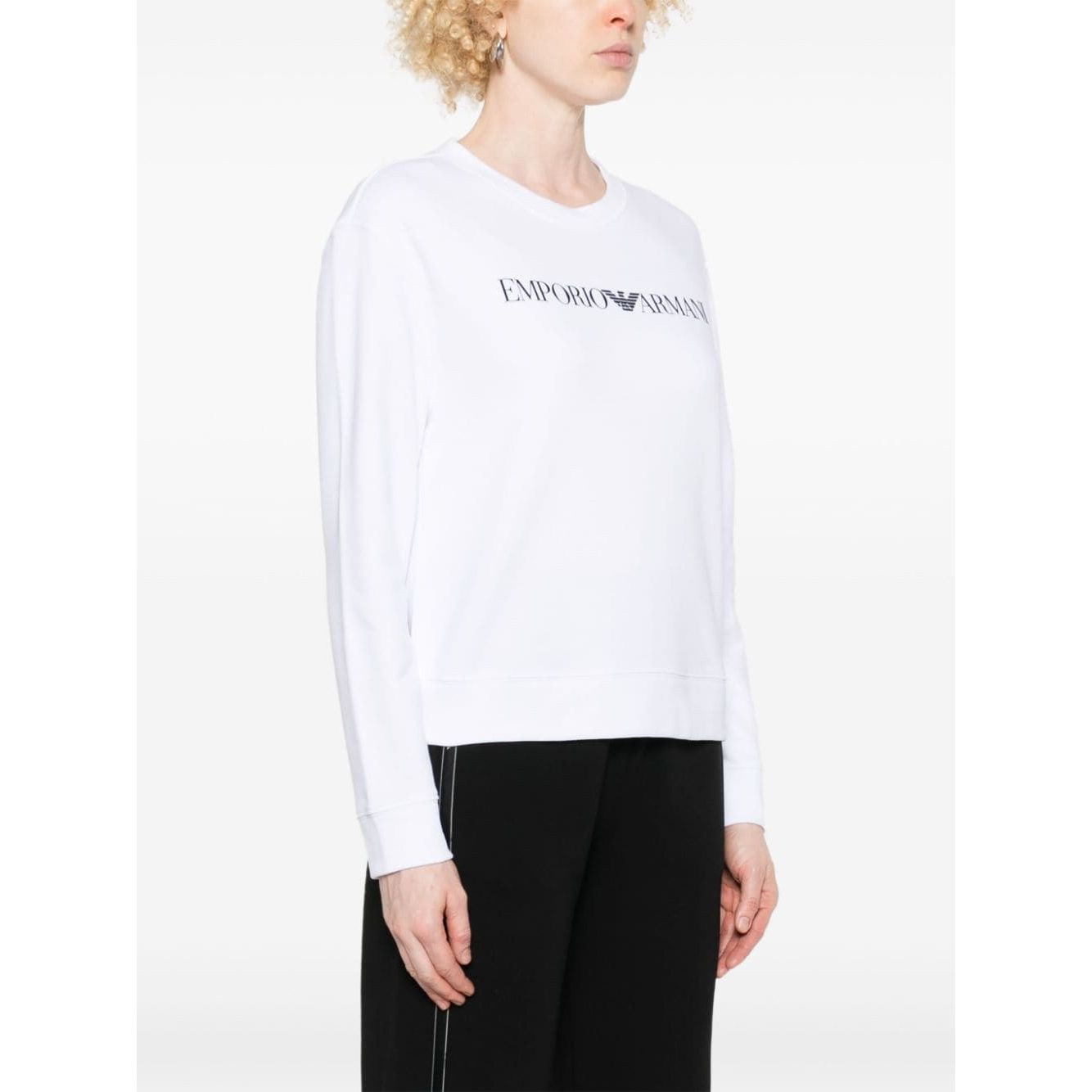 Emporio Armani logo-print organic-cotton Sweatshirt Topwear