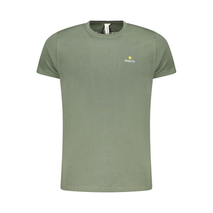 Esercito 1659 Green Cotton T-Shirt, short sleeve, crew neck with aviation logo print.