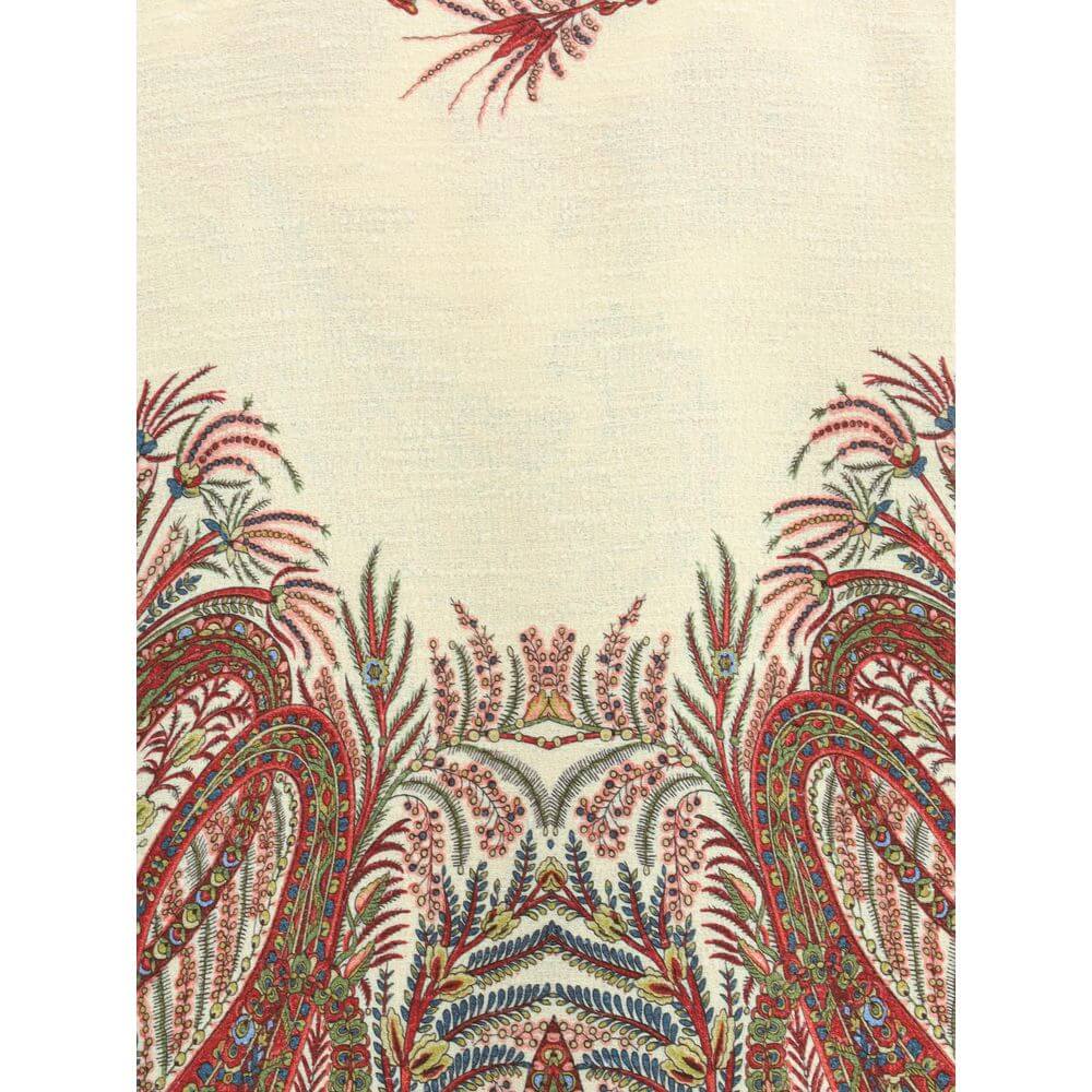 Detailed floral Paisley pattern on Etro multicolor polyester cloacks for a boho-chic look.