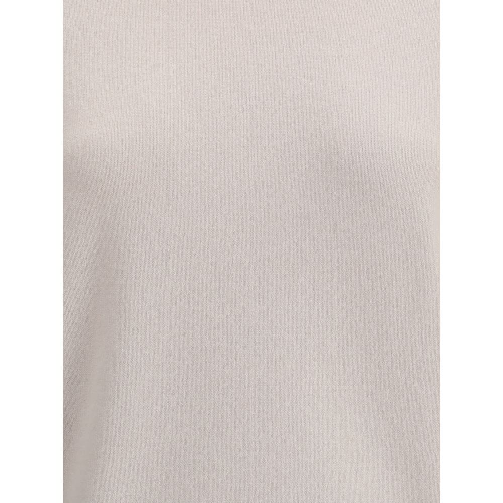 Close-up of Extreme Cashmere Cream Cashmere Sweatshirt fabric showing soft texture.