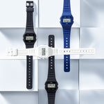 CASIO VINTAGE Mod. F-91 BIO RESIN STRAP - BLUE WATCHES