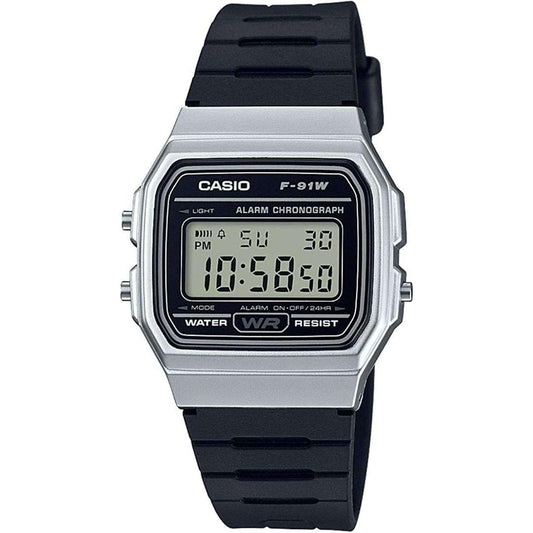 CASIO VINTAGE Mod. F-91 BIO RESIN STRAP - SILVER WATCHES CASIO COLLECTION & VINTAGE Dark Slate Gray