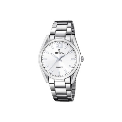 Alt Tag: FESTINA WATCHES Mod. F20622/1 silver quartz watch with stainless steel bracelet and white dial