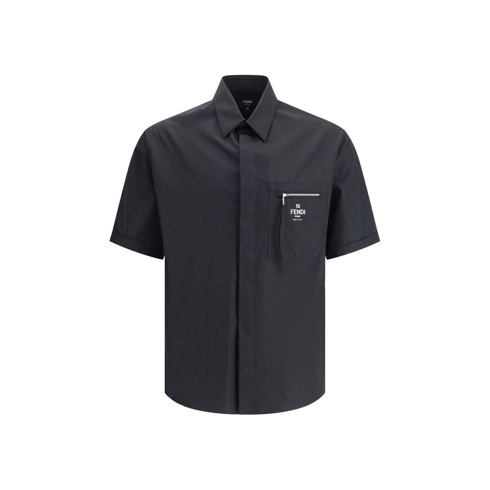 Fendi Black Cotton Shortsleeve Shirt