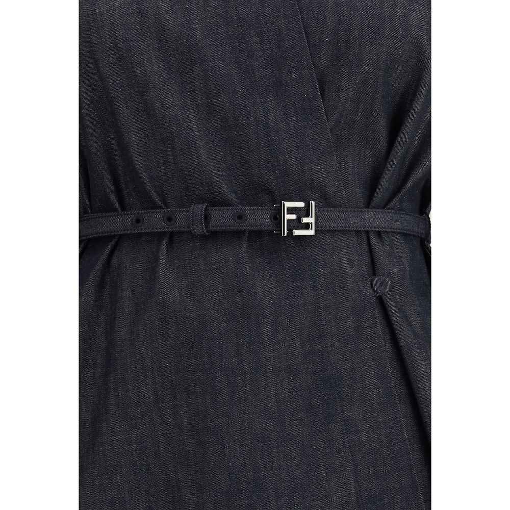 Fendi Blue Cotton Casual Dress
