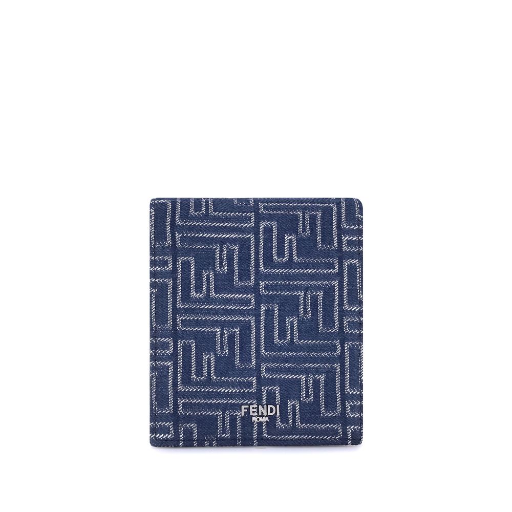 Fendi Blue Fabric Wallet Fendi