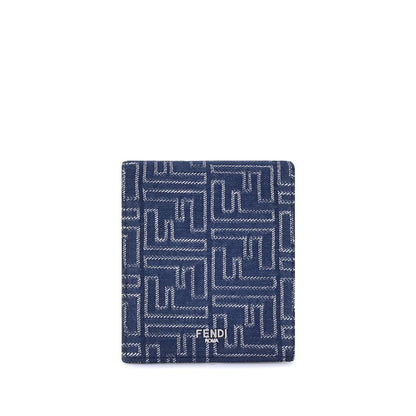 Fendi Blue Fabric Wallet Fendi