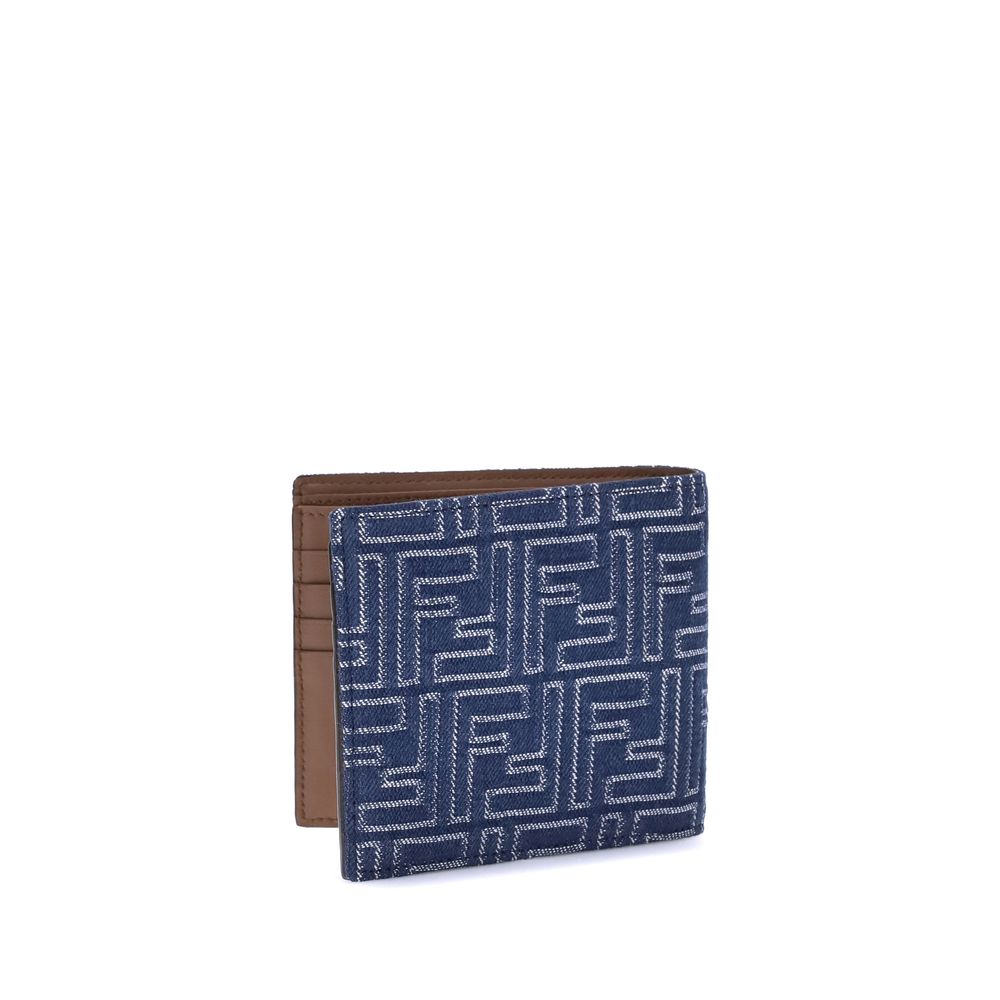 Fendi Blue Fabric Wallet Fendi