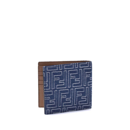Fendi Blue Fabric Wallet Fendi