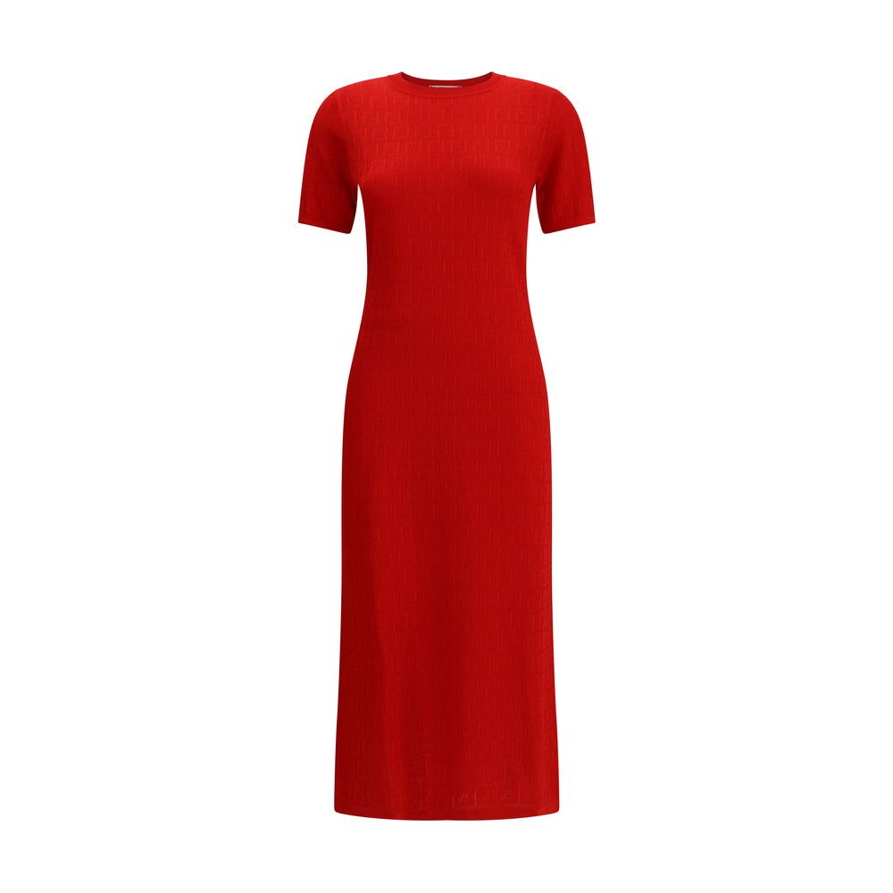 Fendi Red Cotton Casual Dress