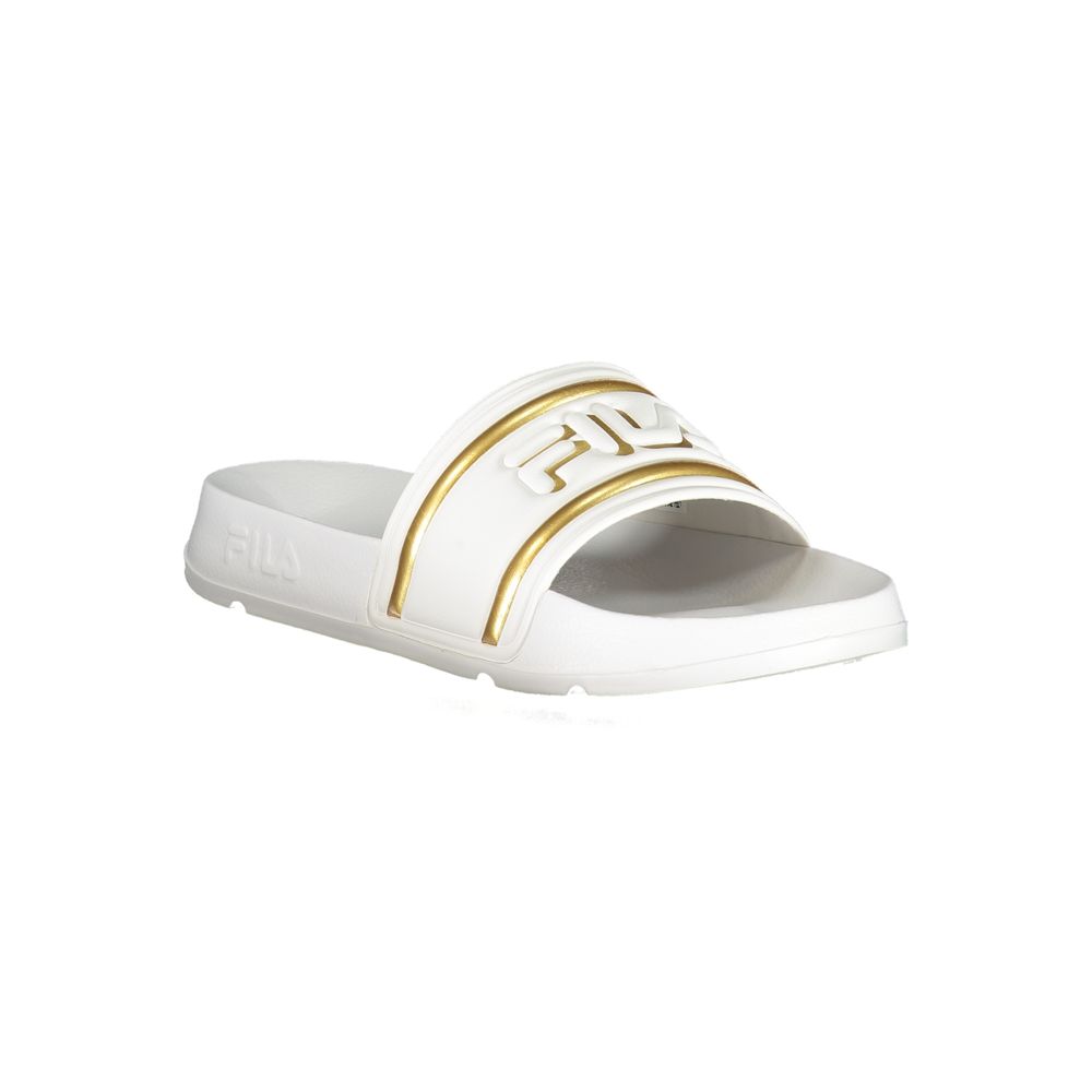 Fila White Polyethylene Women Sandal with contrasting details and logo, offering comfort and style for casual outings.
