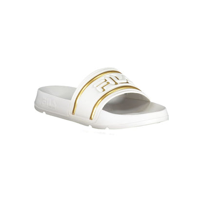 Fila White Polyethylene Women Sandal with contrasting details and logo, offering comfort and style for casual outings.