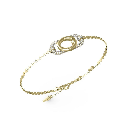 Alt Tag: GUESS JEWELS JEWELRY Mod. JUBB04510JWYGS elegant gold bracelet with crystal accents