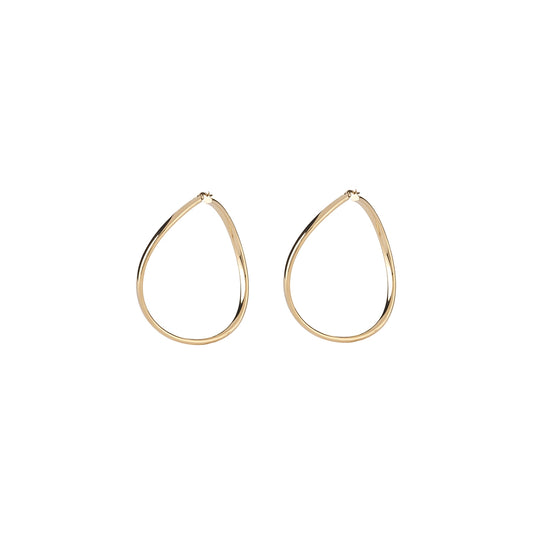 Elegant gold earrings from GUESS JEWELS JEWELRY Mod. JUBE04195JWYGT-U collection on a white background.