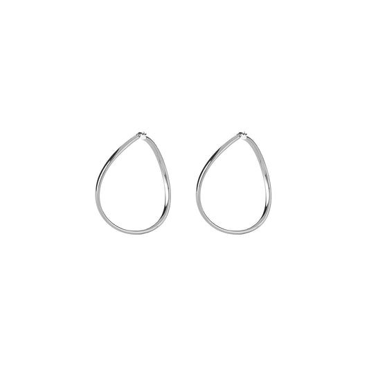 GUESS JEWELS JEWELRY Mod. JUBE04196JWRHT-U silver hoop earrings