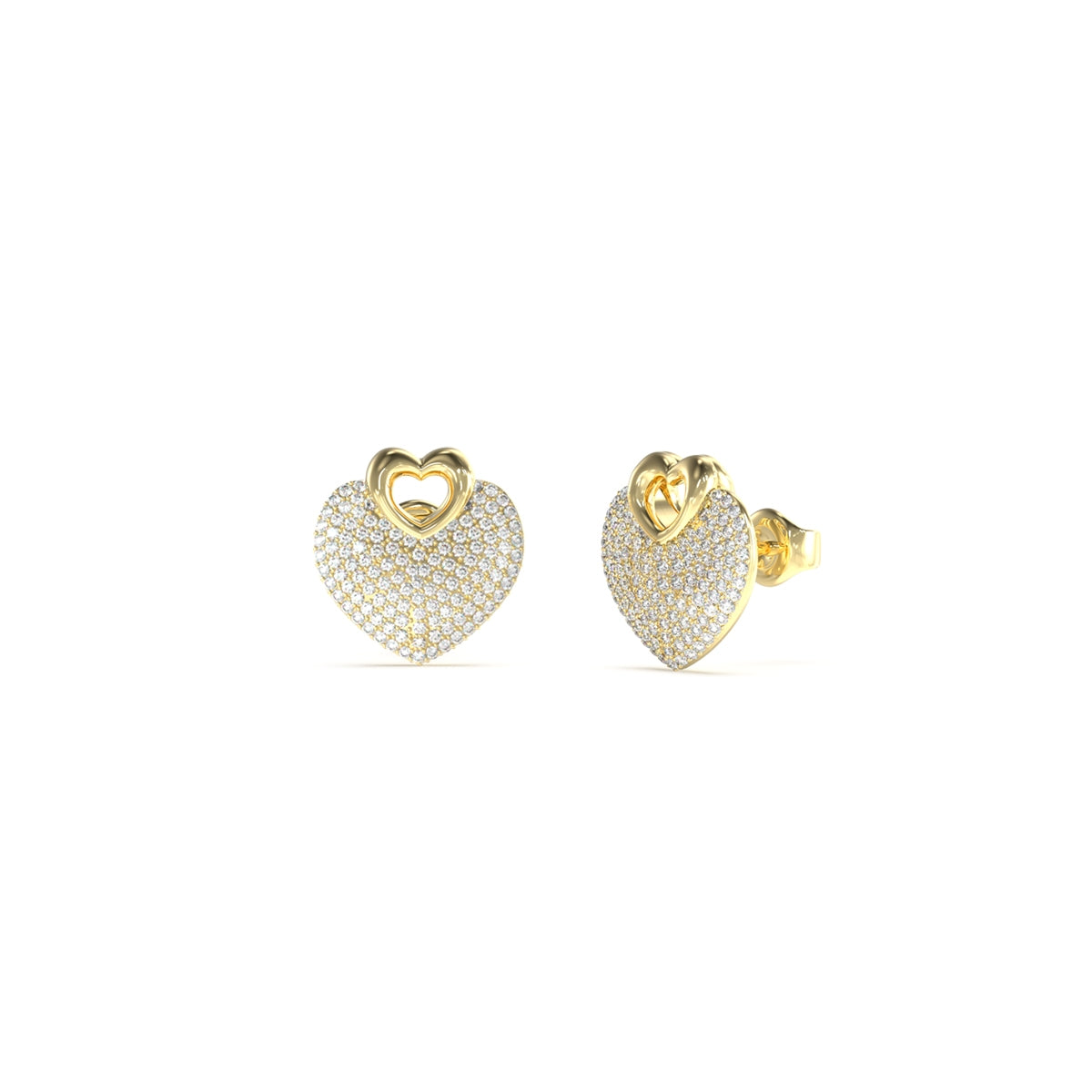 GUESS JEWELS JEWELRY Mod. JUBE05213JWYGT-U gold heart earrings