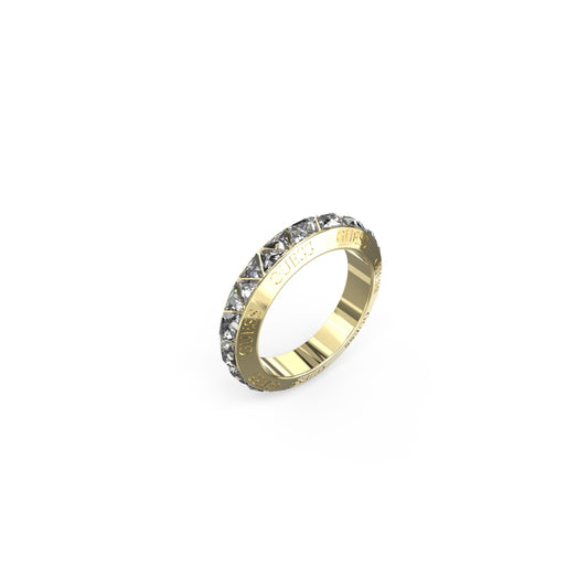 Gold ring with gemstones, GUESS JEWELS JEWELRY Mod. JUBR04575JWYG52
