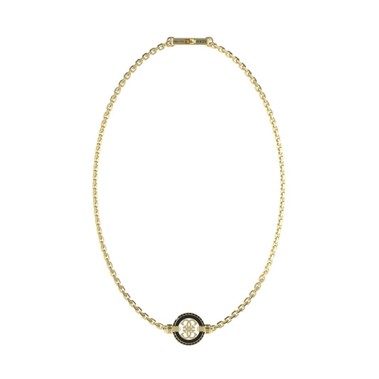 GUESS JEWELS JEWELRY Mod. JUMN04424JWYGBKT-U gold necklace with black accents and central pendant