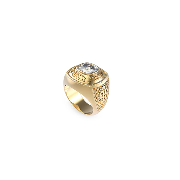 GUESS JEWELS JEWELRY Mod. JUMR01375JWYG64 gold ring with diamond detail