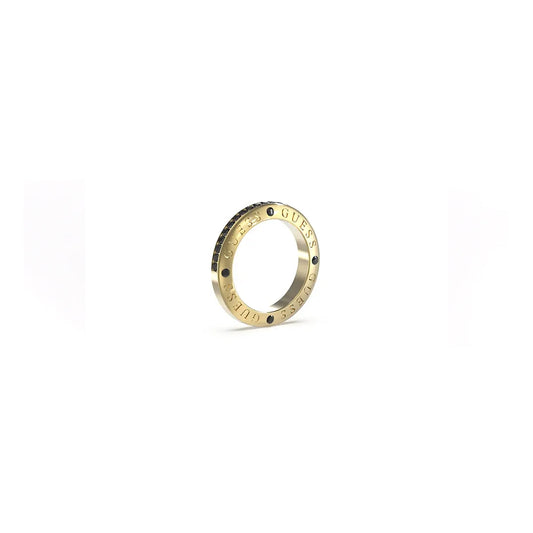 GUESS JEWELS JEWELRY Mod. JUMR03219JWYGBK62 gold ring on white background