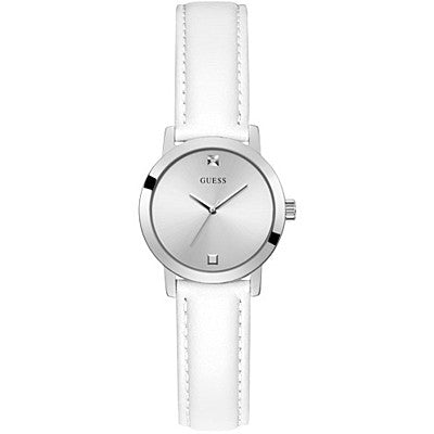 Alt Tag: GUESS Mod. GW0246L1 ladies watch with 32mm silver case, quartz analog movement, in official packaging. Water resistant 3 ATM.