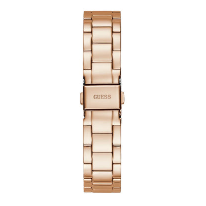 GUESS Mod. GW0307L3 rose gold bracelet with quartz movement, 3 ATM water resistance, and official packaging.