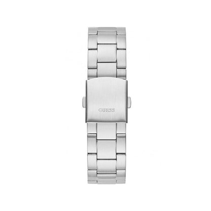 GUESS Mod. GW0327G1 Silver 925° Quartz Analog Watch for Gents with 5 ATM Water Resistance, Mineral Dial, 42mm Case, and Data Functions