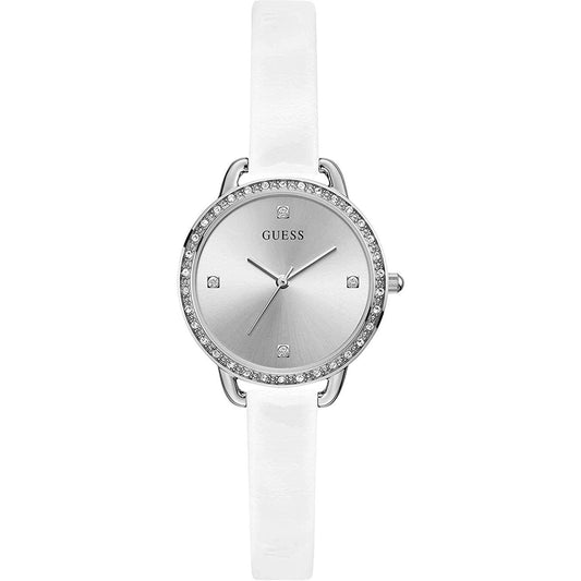 GUESS Mod. GW0099L1 watch with silver 925° case, quartz analog movement, water resistant 5 ATM, mineral dial, 30 mm case.
