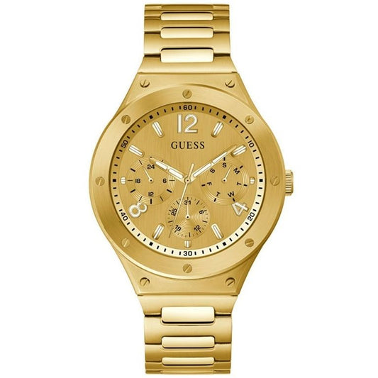 GUESS Mod. GW0454G2 men's quartz watch in gold with silver 925° material and 44 mm case, featuring 24-hour functions and 5 ATM water resistance