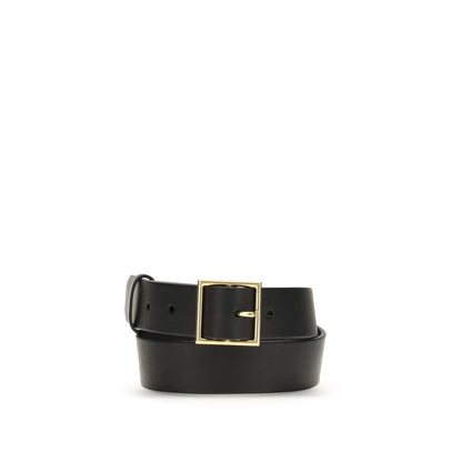 Gabriela Hearst Black Leather Regular Belt