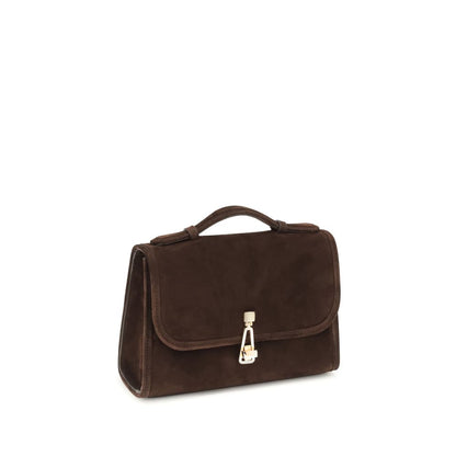 Gabriela Hearst Brown Leather Shoulder Bag with top handle and crossbody strap