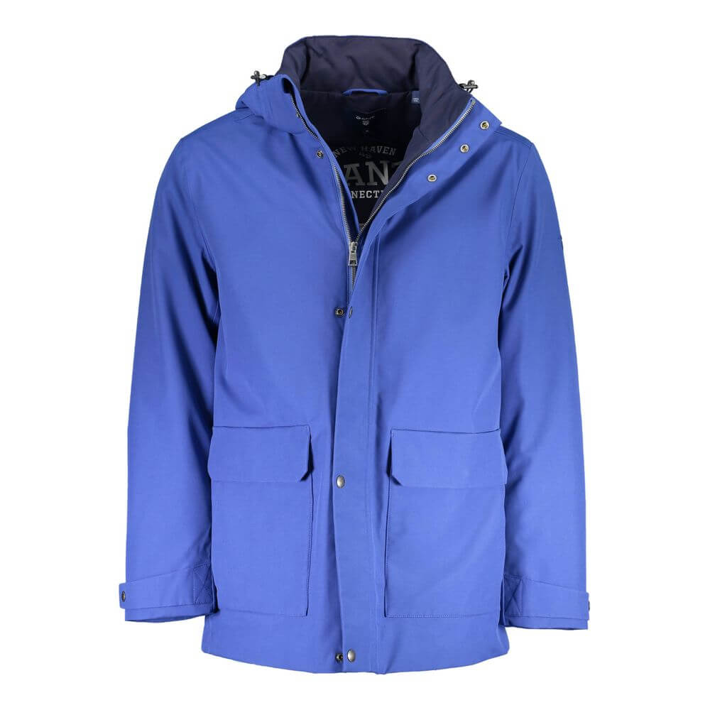 Gant Blue Cotton Men Jacket