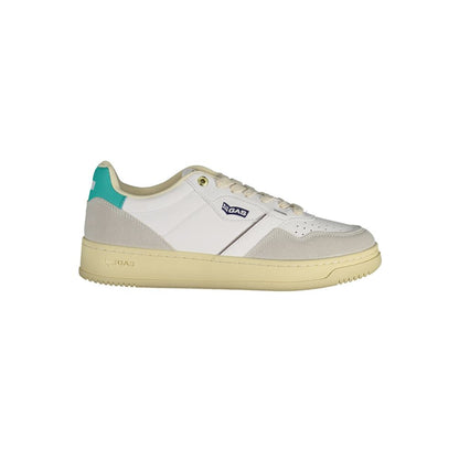 Gas White Artificial Leather Women Sneaker with contrasting details and logo on side, crafted from premium materials for style and comfort.