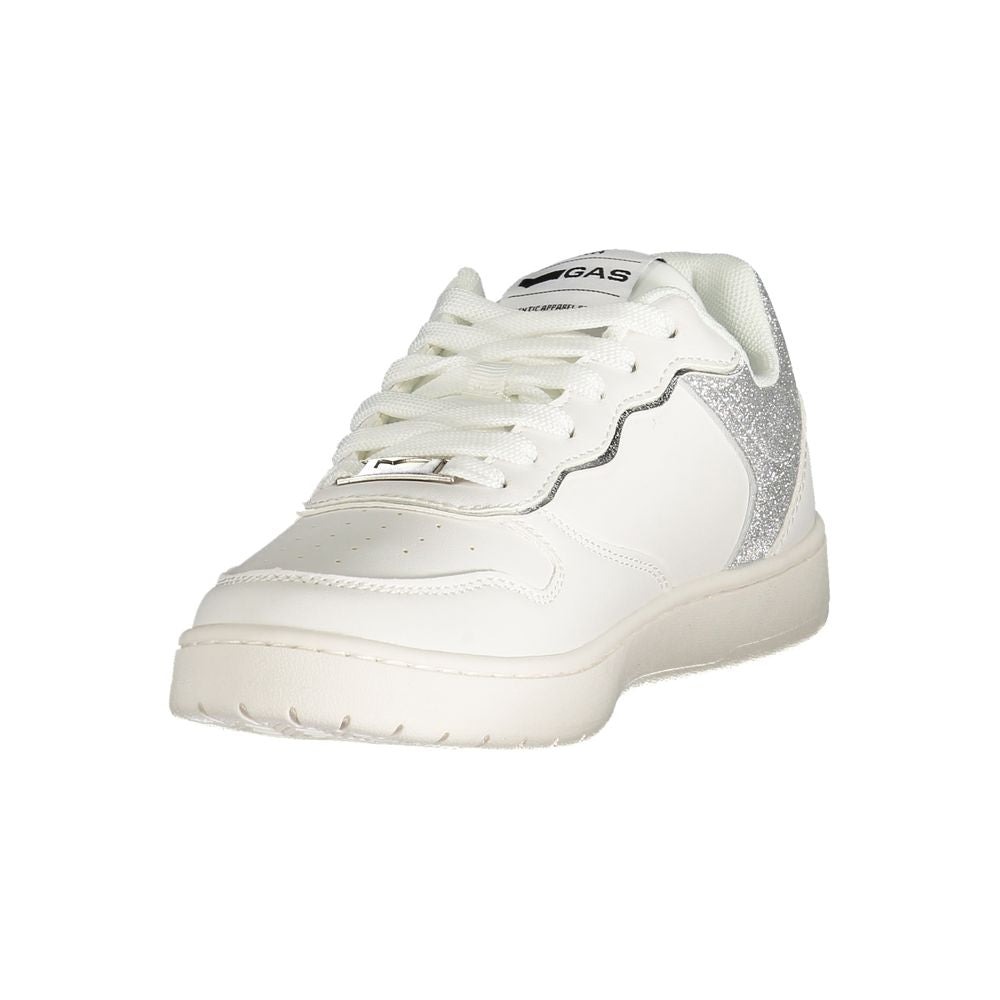 Gas White Polyester Women Sneaker